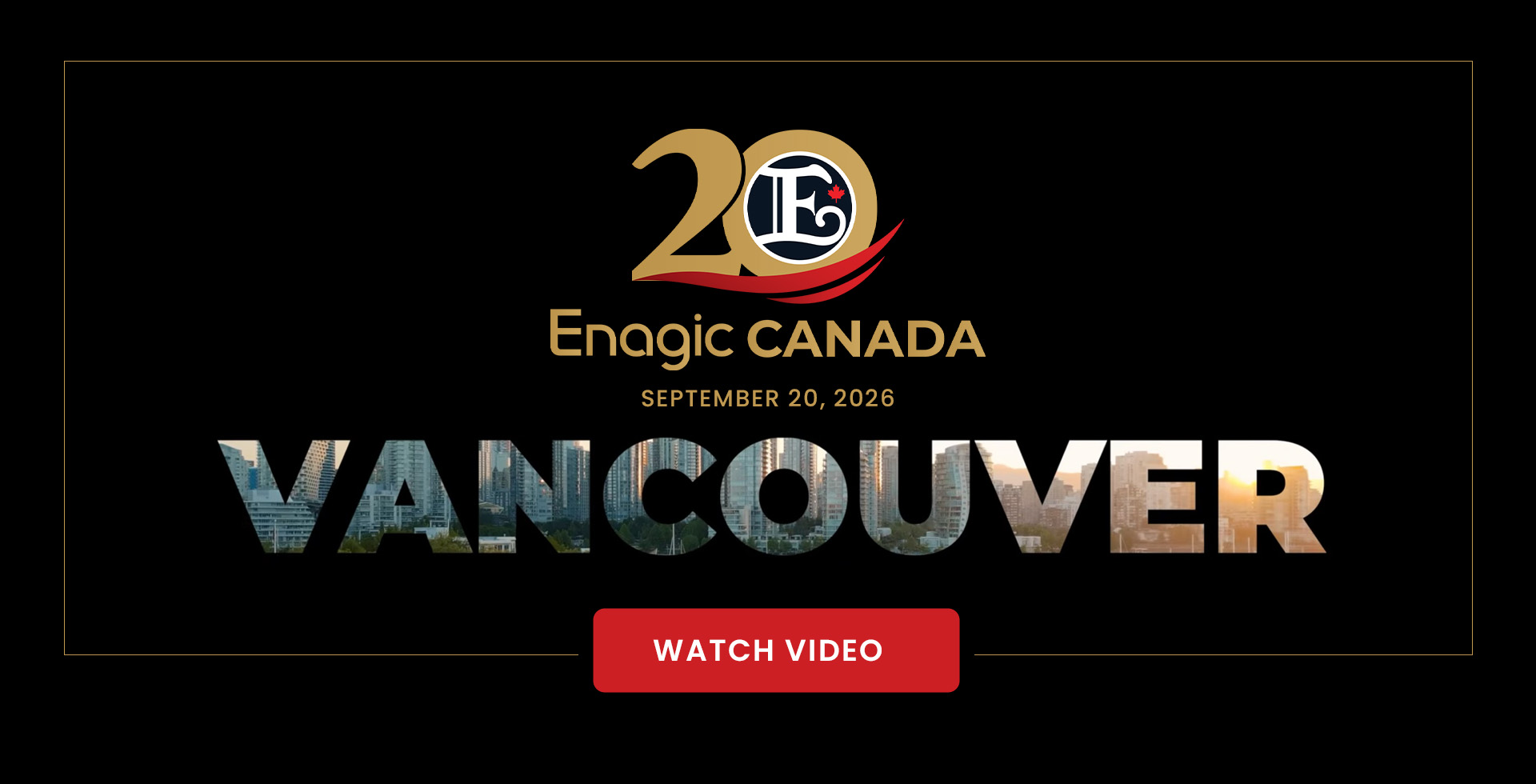 Enagic Canada 20th Anniversary in Vancouver, September 20, 2026